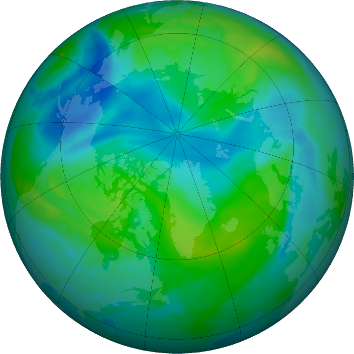 Arctic ozone map for 12 September 2018